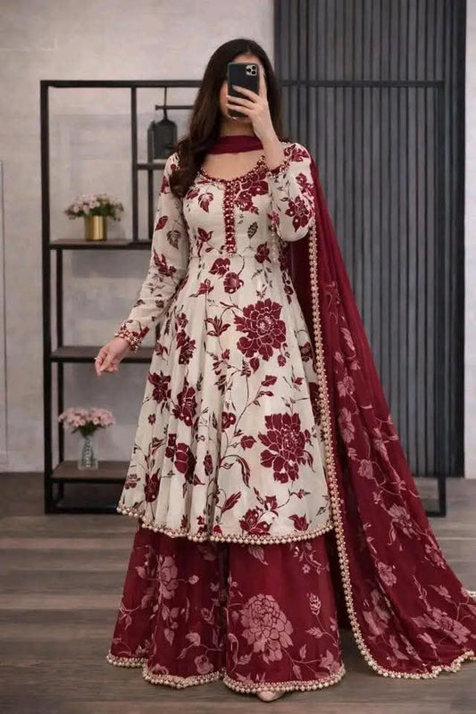 Golap Gown Three Piece for Women | Cotton Printed Three Piece Dress | Stylish Ladies Dress Bangladesh