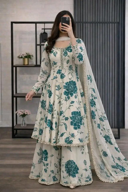 Golap Gown Three Piece for Women | Cotton Printed Three Piece Dress | Stylish Ladies Dress Bangladesh